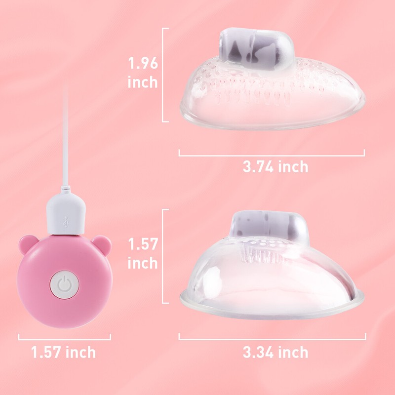 Vibrating Breast Nipple Clit Pussy Sucker Suction Pump Women SM Bondage Sex Toys gallery