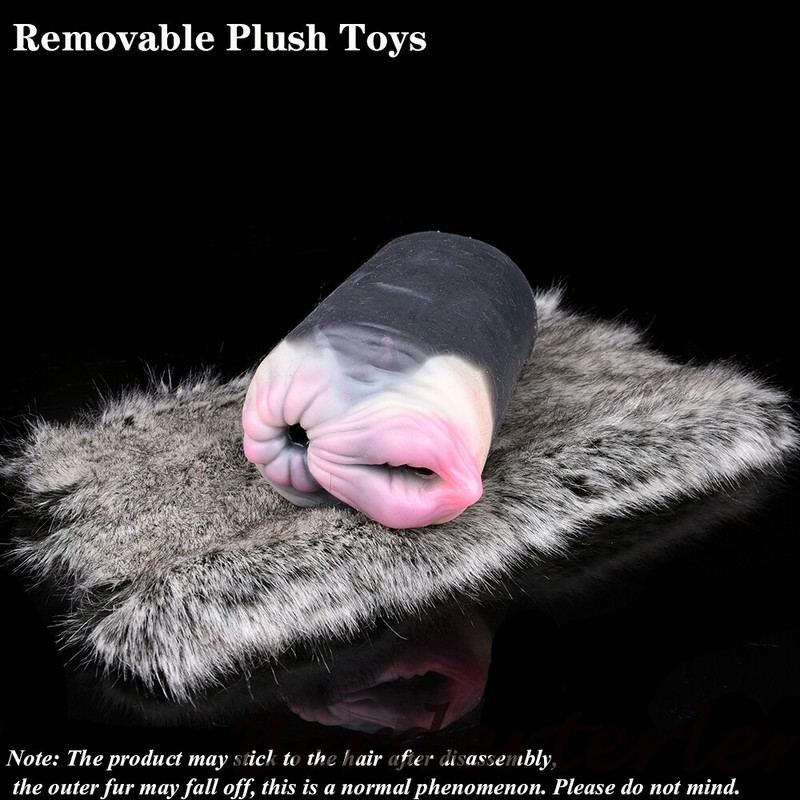Silicone Male Masturbator Cup with Fur Fantasy Furry A Hole Masturbate Sex Toy gallery