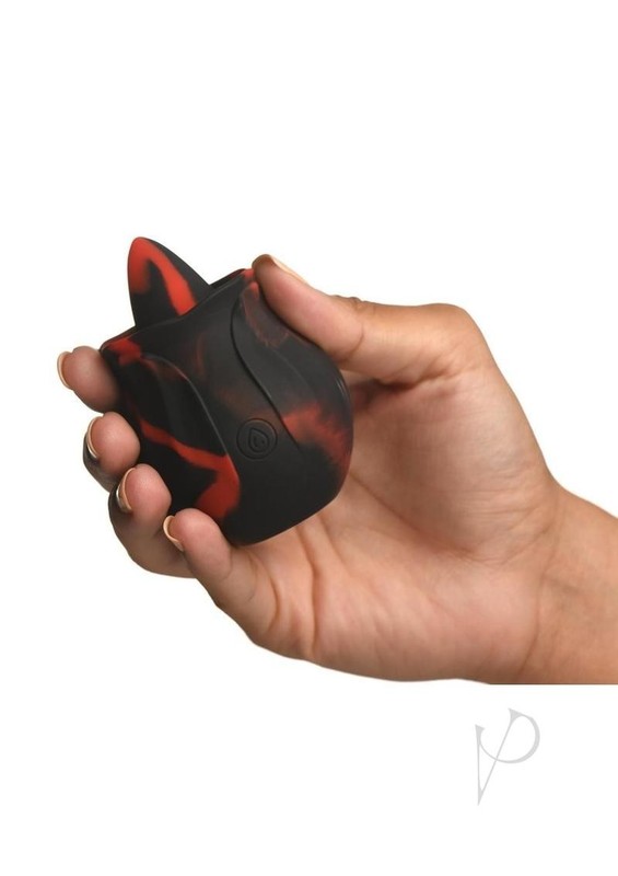 Bloomgasm Black Kiss Rimming Rose Rechargeable Silicone Clitoral Vibrator - gallery