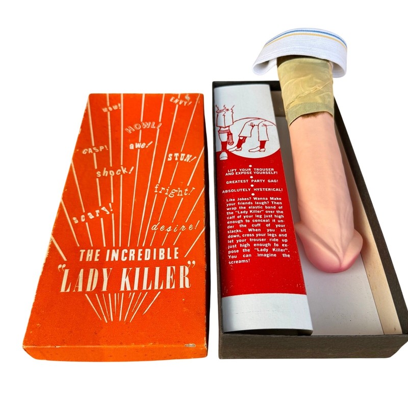 Vintage adult novelty prank, 1950’s 60’s,”The Incredible Lady Killer” retro gallery
