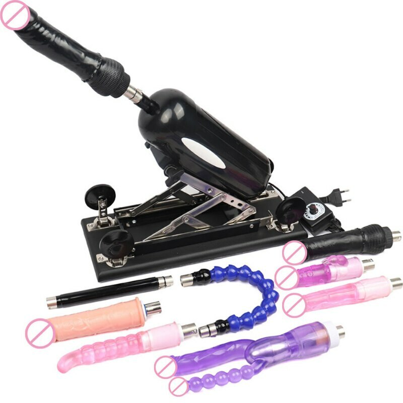 Sex Machine with 3XLR Suction Cup Automatic Thrusting Retractable Love Gun Dildo