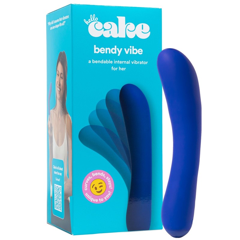 Hello Cake Bendy Vibe Flexible Personal Massager with 10 Vibrating Modes Bo…