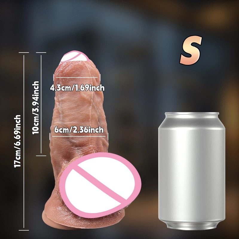 S/M/L Realistic Unique Design Silicone Dildo Penis for Women Masturbator Sex Toy