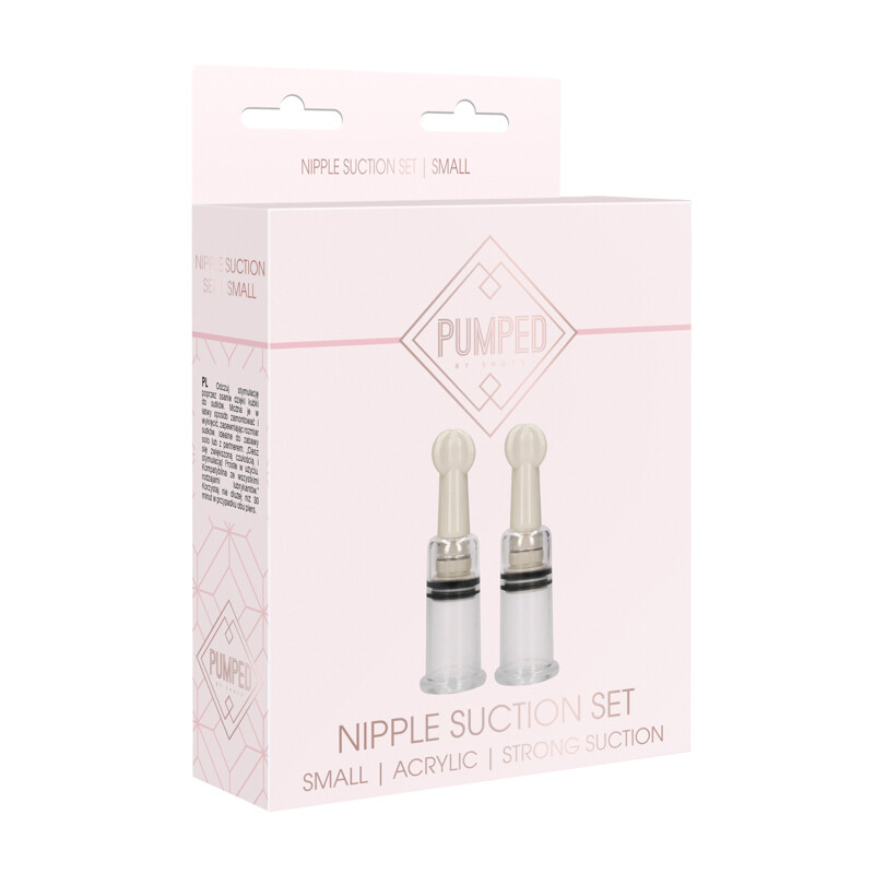 Pumped Nipple Suction Set Increase Size Heightened Sensitivity Stimulation Clear