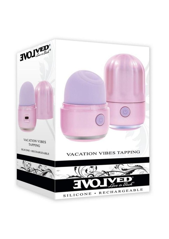 Vacation Vibes Tapping Rechargeable Silicone Discreet Vibrator gallery