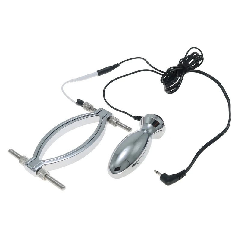 BDSM Metal Vibration Labia Clip Clitoris Stimulator Vagina Anal Plug Pussy Toys