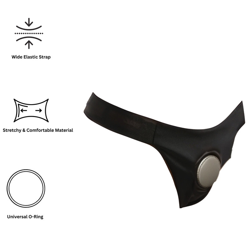 Stretchy Women's Thong Strap-On Panty Harness Underwear Pegging Sex Toy Large gallery