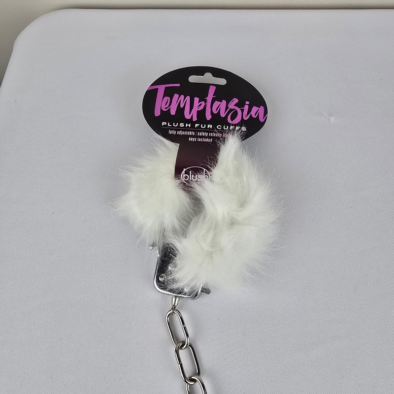 Temptasia Plush Fur Cuff - White gallery