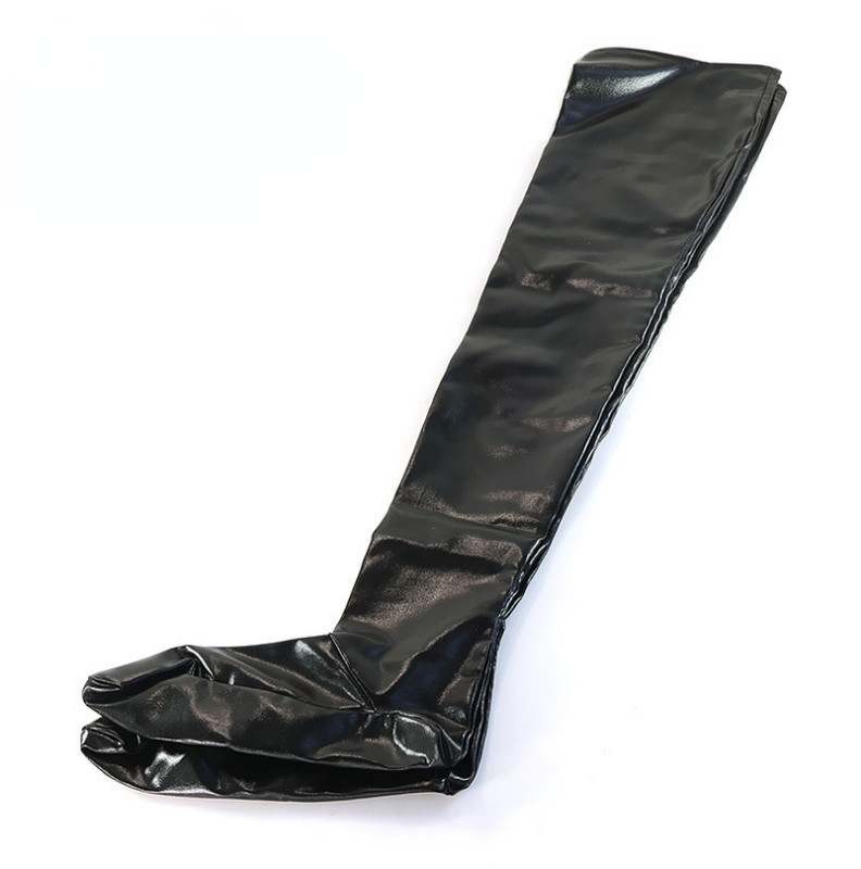 Couple Wet Sexy Stocking Boots Unisex Wet Look High Socks Patent Leather Adult