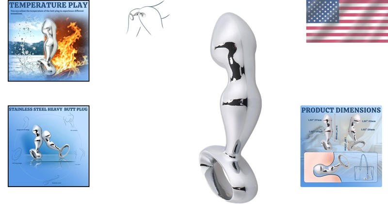 Multifunctional Anal Trainer and Cock Ring in Stainless Steel for Versatile Play gallery