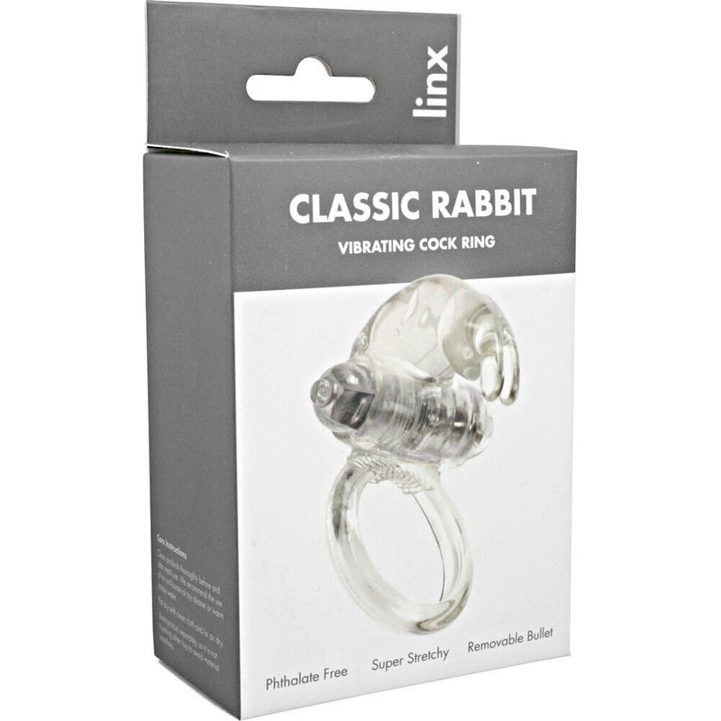 Vibrating Cock Ring Classic Rabbit Enhancer Penis & Clitoral Sextoy for Couples