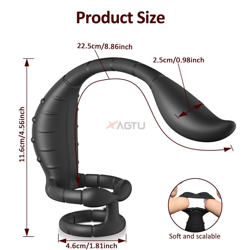 Prostate Massage Penis Vibrator Cock Ring Perineum Stimulator Anal Plug Sex Toys gallery