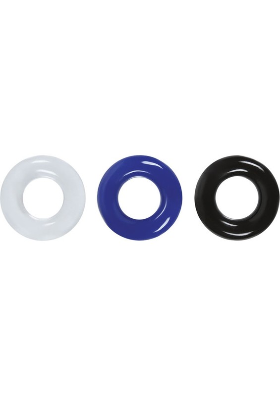 Renegade Stamina Rings Cock Rings (Set of 3) - Assorted Colors gallery