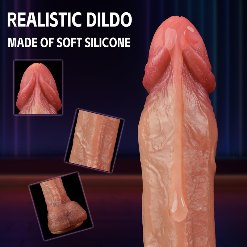 Thrusting Heating Realistic Dildo Anal G-Spot Vibrator Sex Toys for Women Couple gallery