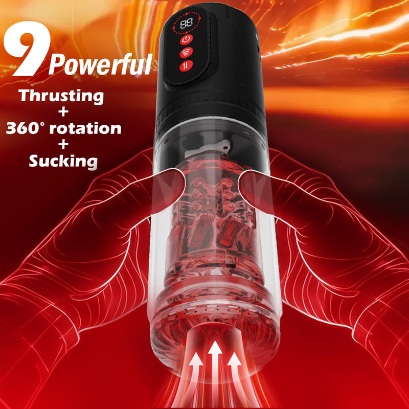Automatic Sucking Vibrating Blow Job BJ Oral Sex Toy Male Masturbator Stroker