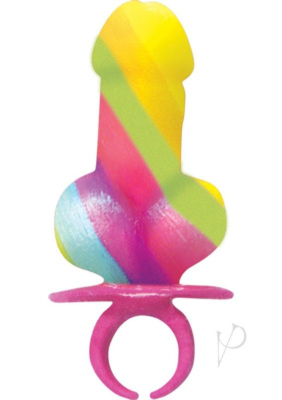 Rainbow Pecker Shaped Lollipop Candy Ring Bachelorette Party Supplies Favor