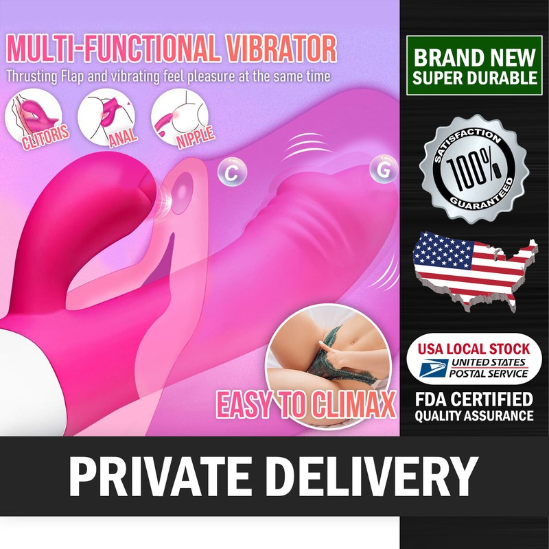 USB Charging Rabbit Vibrator G-Spot Clit Stimulation Quiet For Woman SexToy Pink