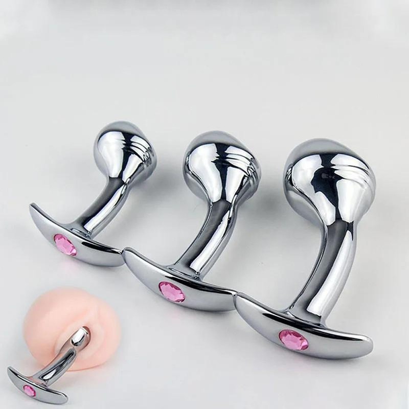 Metal Steel G-Spot Anal Butt Plug Prostate Massager Probe Sex Toys For Men Women gallery