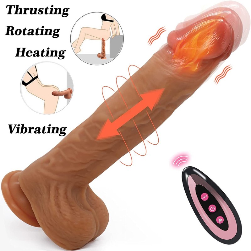 Thrusting Heating Rotating Suction Cup Dildo G-Spot Vibrator Sex Toys for Women