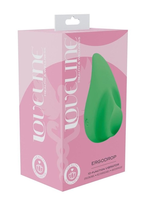 Loveline ErgoDrop 10 Function Silicone Vibrator – Green
