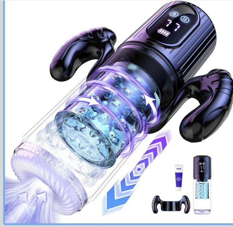 Male Masturbaters Automatic Handsfree Thrusting Cup Rotating Stroker Men Sex Toy