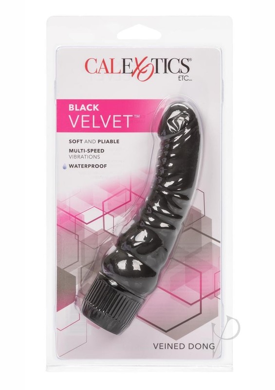 Black Velvet Realistic Vibrator – Black
