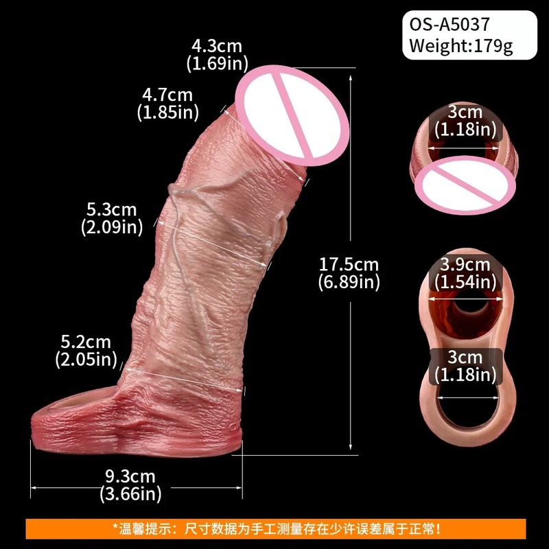 Silicone Cock Ring Size S M L XL Penis Sleeve Open-ended Cock Enlargement Toys gallery