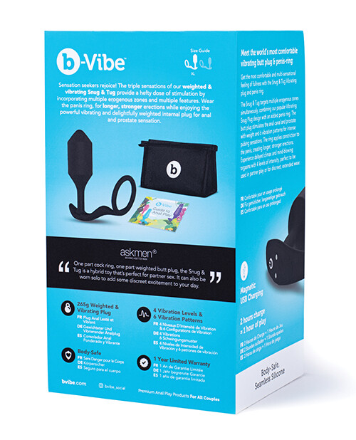 B-vibe Vibrating Snug & Tug – Black