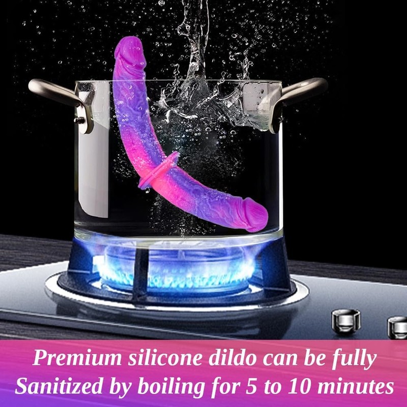 14" * 1.3" Silicone Double Head Fantasy Small Dildo with Suction Cup, 2 Pcs 7... gallery