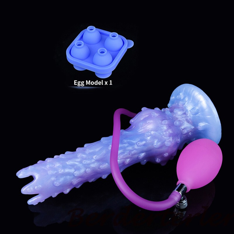 Inflated Ovipositor Realistic Knot Silicone Dildo Lay Egg Anal Sex Toy For Women gallery