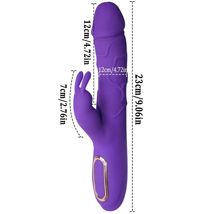 Rechargeable Rabbit Vibrator Heating G-spot Dildo Clit Massage Sex Toy for Women gallery