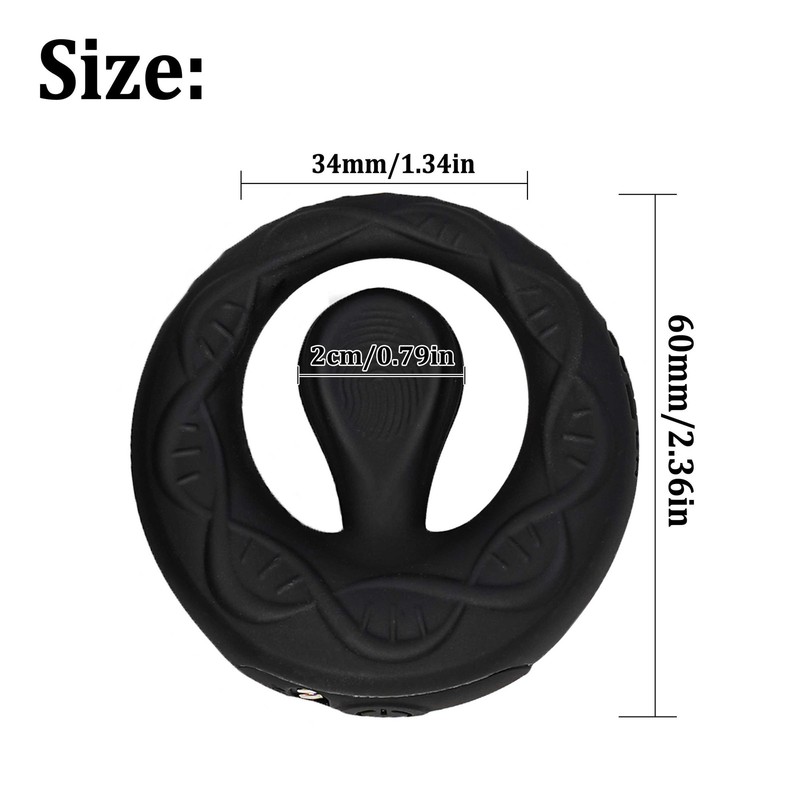 Penis Cock Ring Vibrator G-spot Dildo Massager Sex Toys for Women Men Couples US gallery