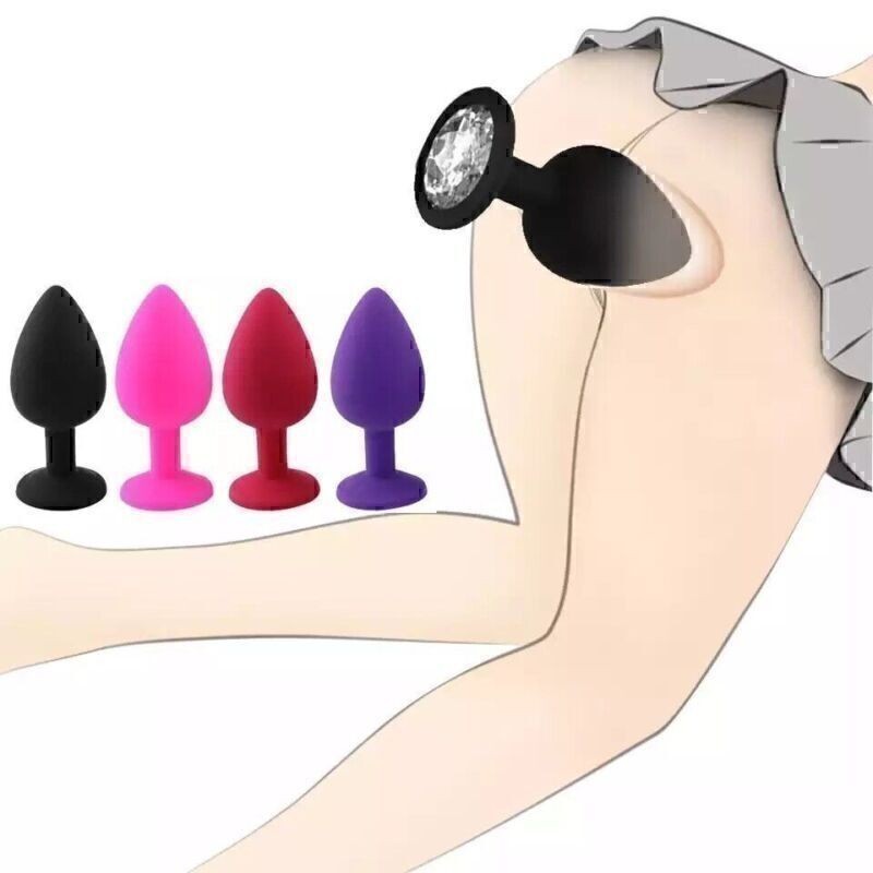 SILICONE-Anal-Butt-Plug-Dildo-Adult-Toy-Sex-for-Women-Men-Couple