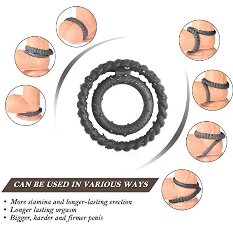 Male Penis Enhancer Sleeve Sheath Cock and Ball Ring Cage Sex Toy for Men Couple gallery