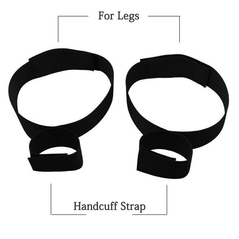 Quiote - Leg Restraints Bondage Fetish Kit - Wrist Cuffs with Adjustable Straps gallery