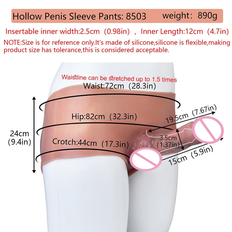 Strapon Realistic Silicone Penis Sleeve Pants For Dick Enlargement For Sex Toys