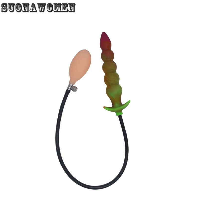 Inflatable Anal Plug with 5 Coloured Beads Posterior Bead Massage Anal Dilator gallery