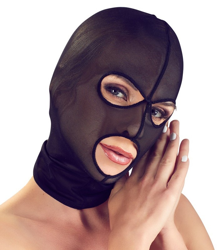 Bad Kitty Hood Powernet Semi Sheer Bondage Sexy Fetish Head Mask BDSM gallery