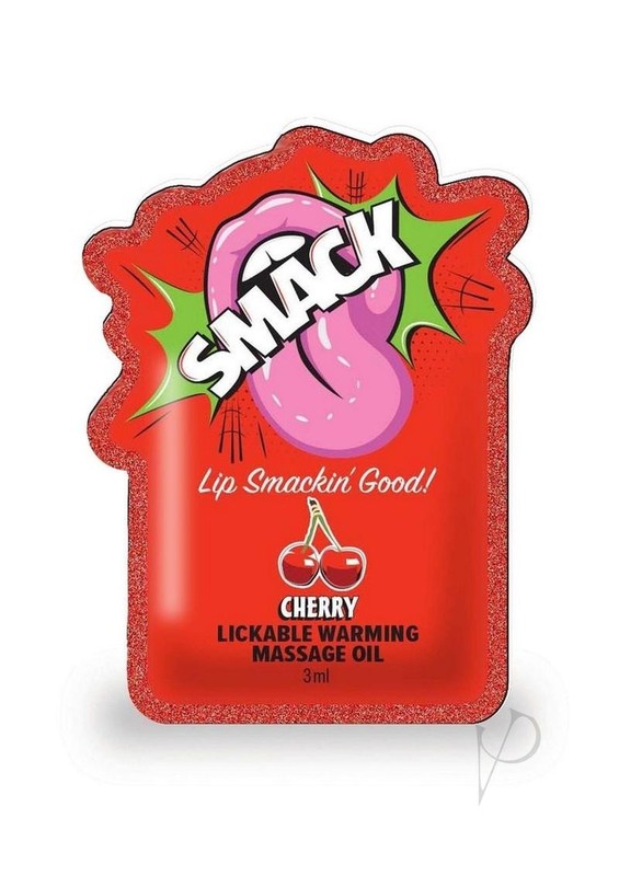 SMACK Warming and Lickable Massage Oil 3ML Pouch (Case of 48) – Cherry