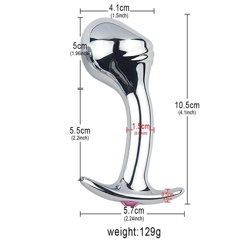 Metal Steel G-Spot Anal Butt Plug Prostate Massager Probe Sex Toys For Men Women gallery