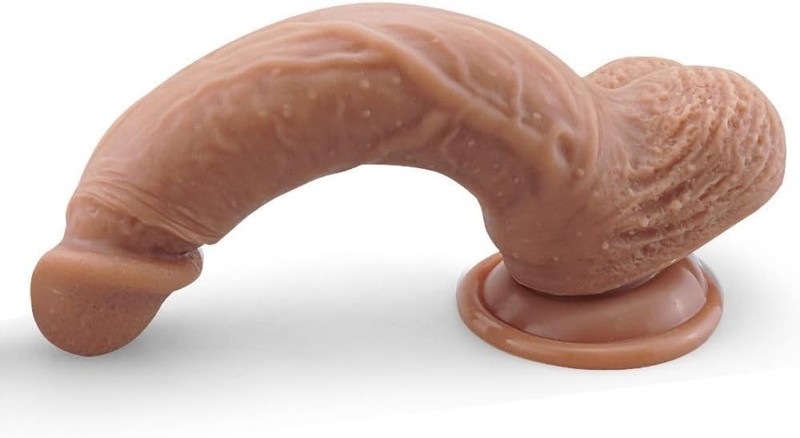 Curved 9-Inch Silicone Dildo - Dual Density Design for Ultimate Sensation gallery