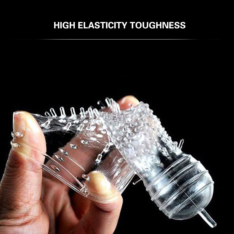 10PCS Male Penis Extender Sleeve Cock Ring Girth Enhancer Enlarger Men Sex Toys gallery