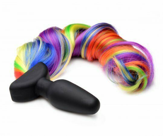 Remote Control Vibrating Rainbow Pony Tail Anal Plug gallery