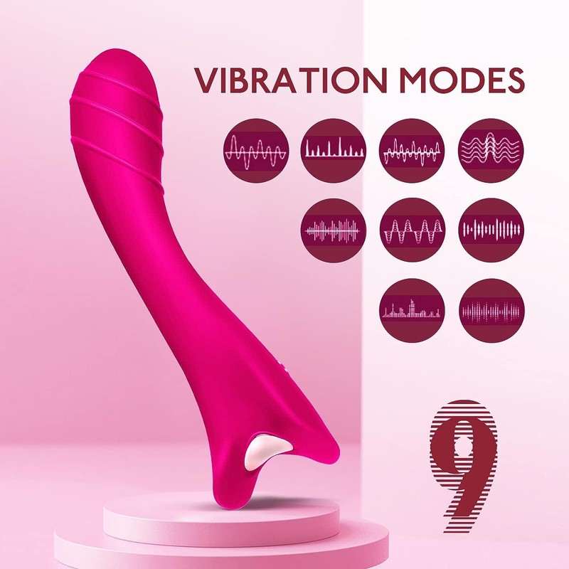 G Spot Vibrator Dildo Stimulator for Women with 9 Vibration Modes Toy (Rose Red) gallery