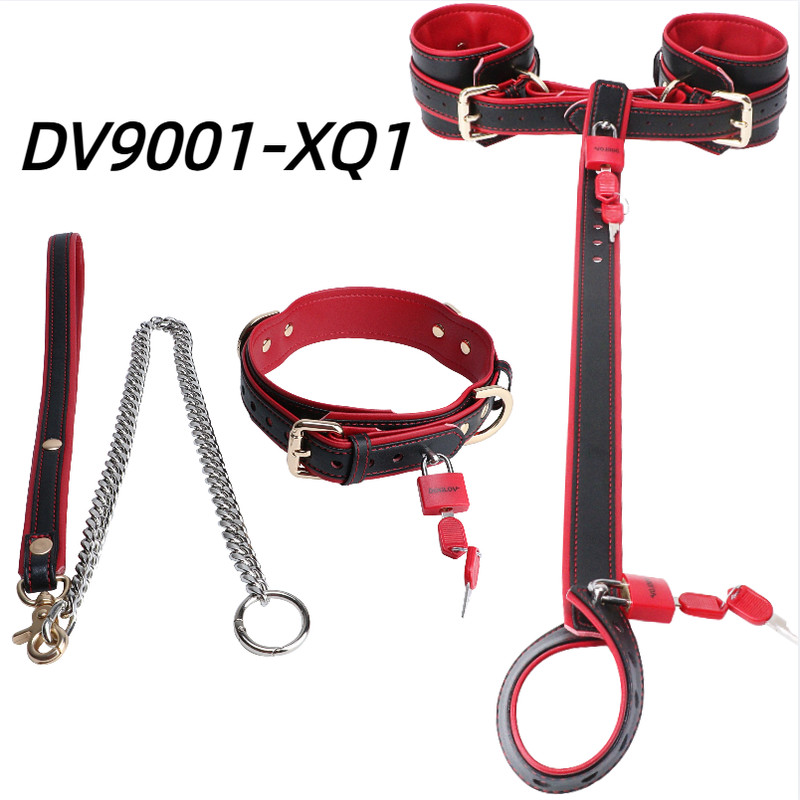 Back Handcuff Testicle Restraint Collar Sex Toy Set BDSM Bondage Kit With Lock