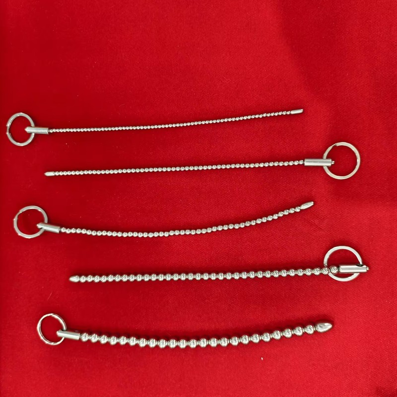 Stainless Steel Penis Plug Bead Dilator Set Silicone Urethral Sounding Stretcher gallery