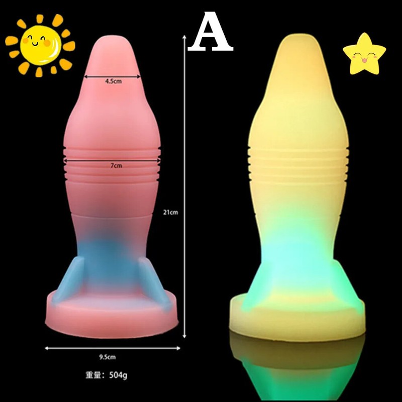 Luminous Dildo with Suction Cup Dick Anal Stimulator Silicone Dildo Anal Sex Toy