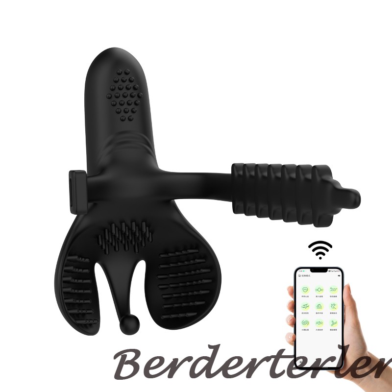 Testicular Stimulator Cock Ring Semen Locking Vibrator Male Masturbator Sex Toy