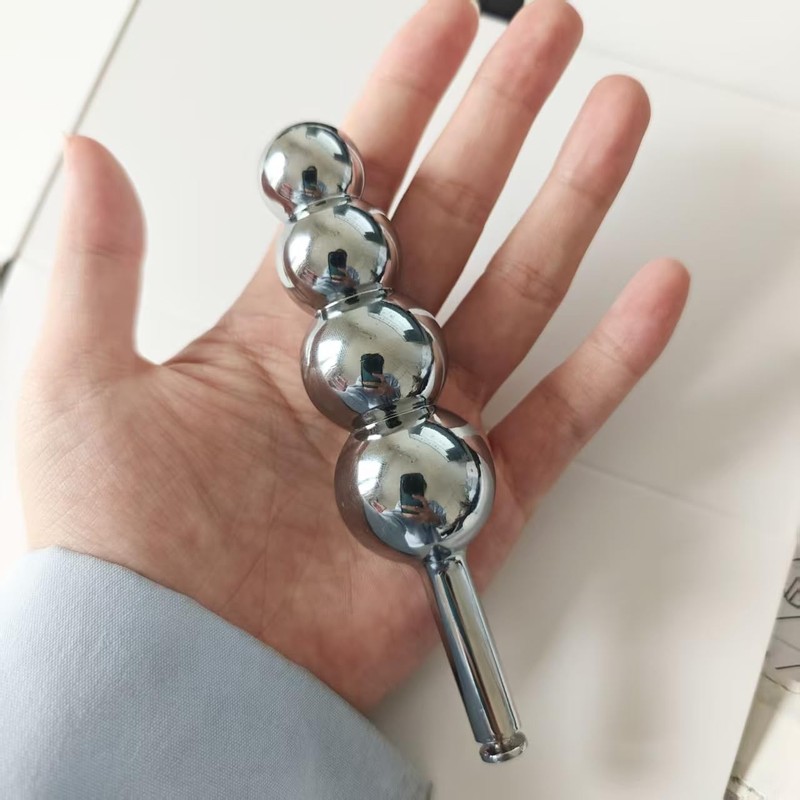 Stainless Steel Chastity Plug Anal Vaginal Plug Beads Speculum Plug Dilator
