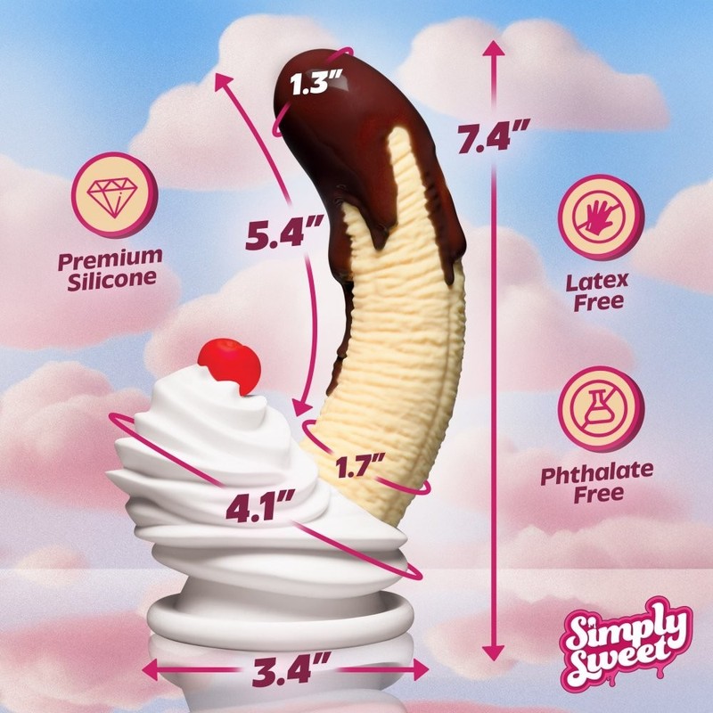 Chocolate Dipped Banana Split Premium Silicone Dildo gallery